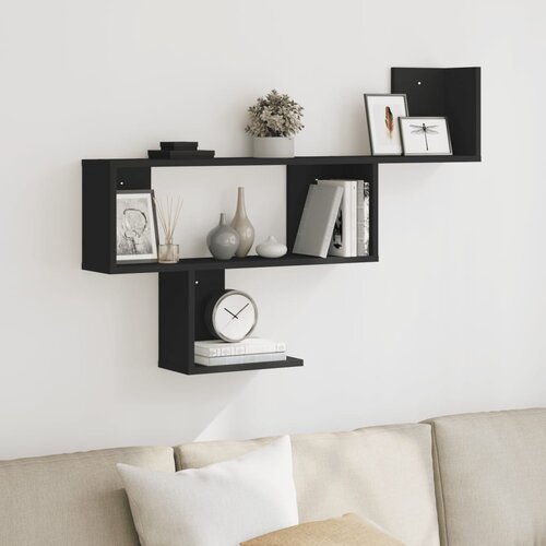vidaXL Zidna polica crna 100x15x70 cm od konstruiranog drva Cijene