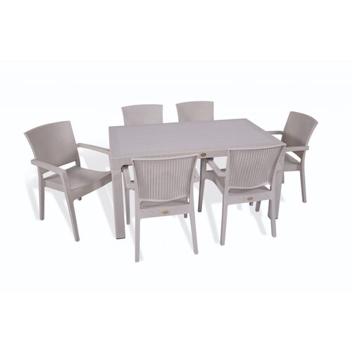  Bastenski set zeugma 6 stolice i sto 150x90 cappuccino Cene