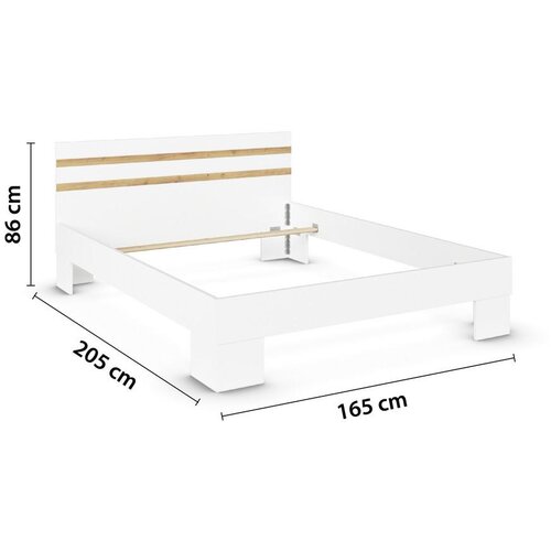 XXXL Postelja Foster, Bela, Hrast, 160x200 Slike