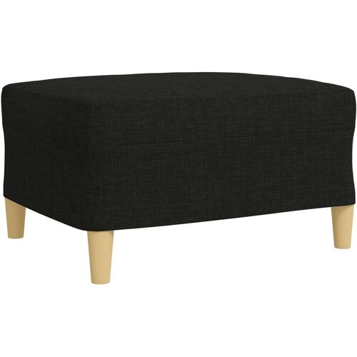 VidaXL 3-dijelni set sofa s tabureom i jastucima crni tkanina Slike