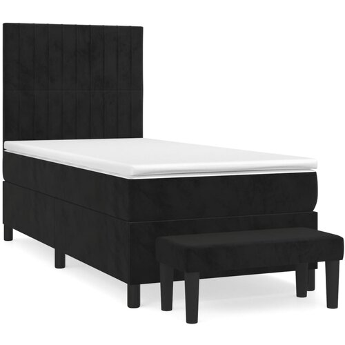 Box spring krevet s madracem crni 90x200 cm bar&amp;scaron;unasti Slike
