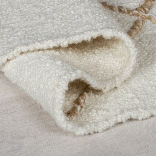 Flair Rugs Kremno bela ročno tkana preproga iz me&amp;scaron;anice volne 160x230 cm Astera Linear &amp;ndash; Slike