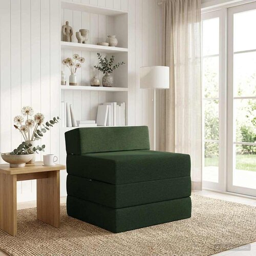 SOFA na razvlačenje Tamnozelena 200 x 70 x 10 cm Tkanina Cijene