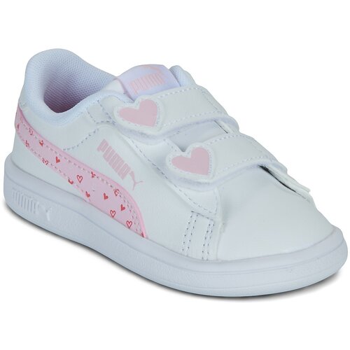 Puma Patike za djevojčice Smash 3.0 Hearty V Inf, 405639-01, Bielo-roze Cijene