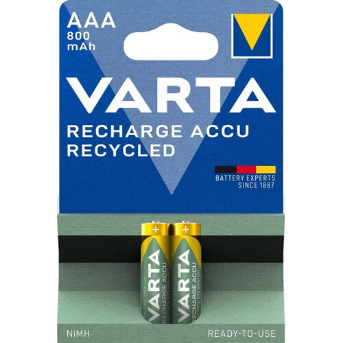 Varta Recycled Ready to Use Micro (AAA) akumulator NiMH 800 mAh 1.2 V 2 kosa, (20438690) Slike