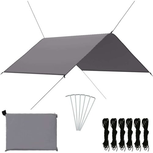 vidaXL Zunanja ponjava 3x2,85 m siva Cene