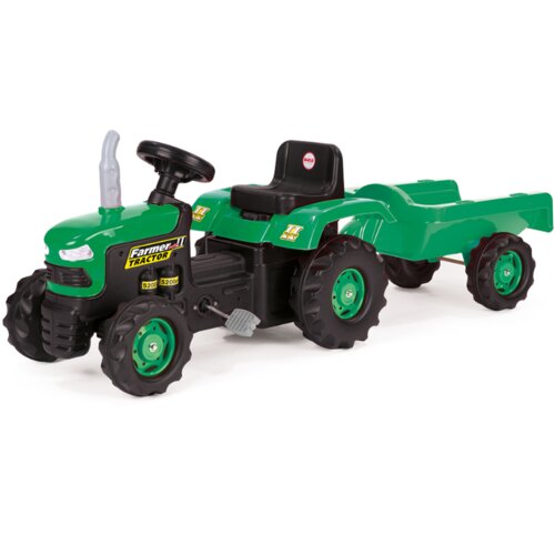 Dolu traktor sa prikolicom na pedale zeleni 080530 Cene