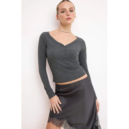TRENDYOLMILLA Ženska bluza, Siva Cene