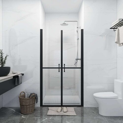 vidaXL Vrata za tuš-kabinu prozirna ESG (78 - 81) x 190 cm Cene