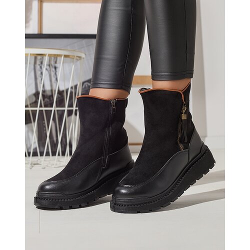 Resti Black women's flat-heeled boots Mefina- Footwear Cene