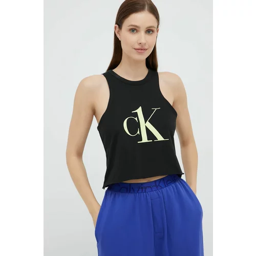 Calvin Klein Underwear Pamučni top za spavanje boja: crna