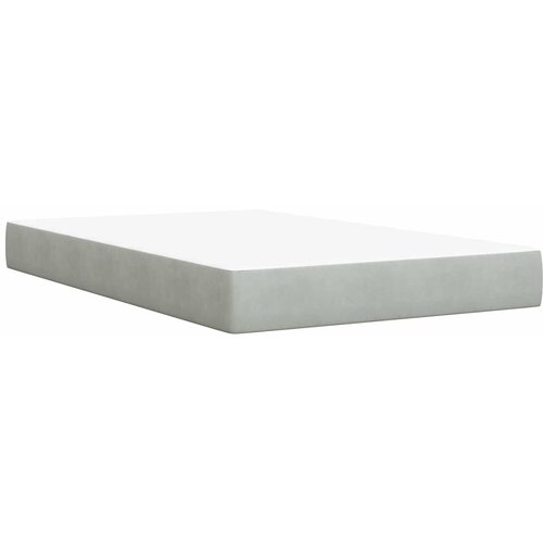  s box springom madracem i LED-om Svjetlosiva Bar&amp;scaron;un - Svjetlosiva 120 x 190 cm Pro&amp;scaron;iveno gumbima Slike