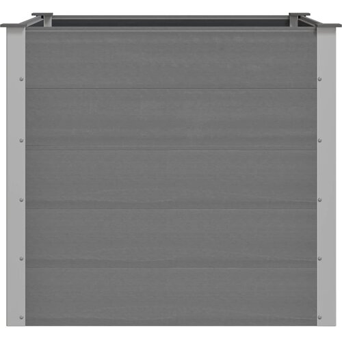  Vrtna Posuda za Sadnju WPC 100x100x91 cm Siva Slike