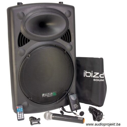  RAZGLAS PORT15UHF-BT 15&amp;rdquo;,USB,BT,FM,REC,2 BEŽ. MIC Slike
