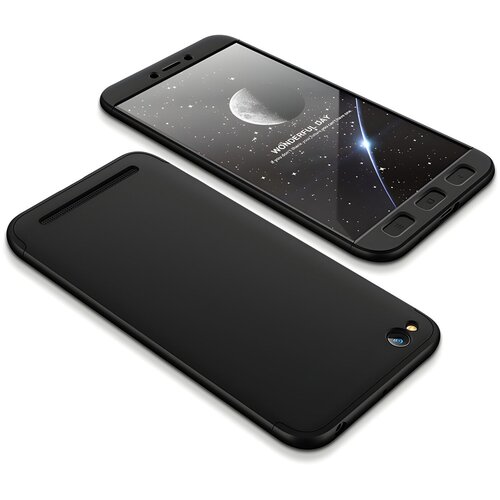  Zaštitna futrola GKK 360 - Prednji i stražnji poklopac cijelog mobitela za Xiaomi Redmi 5A - Crna KP15705 Cene
