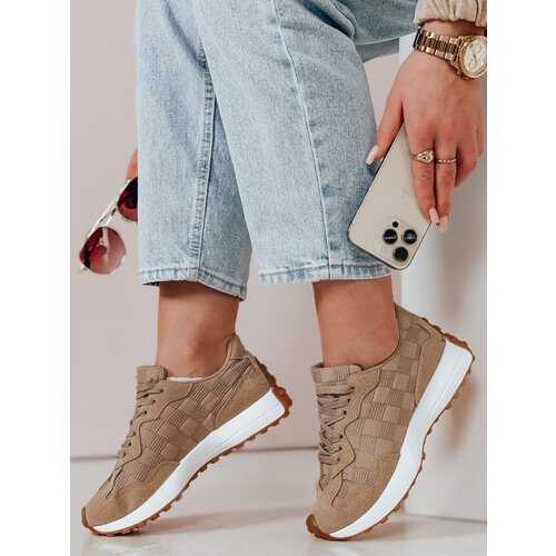 DStreet Sportowe sneakersy damskie RUNBAN khaki Slike