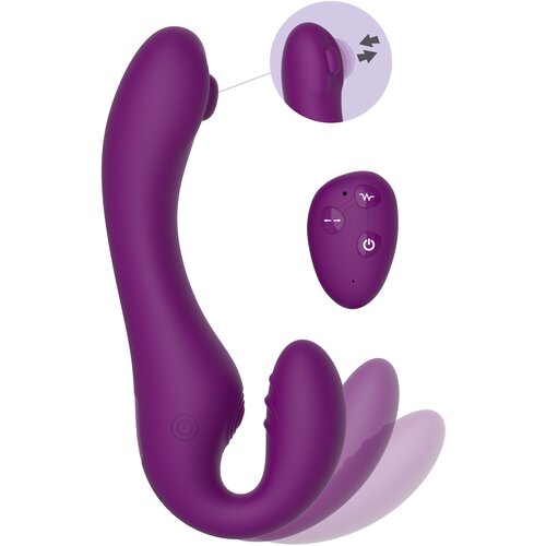 XOCOON Strapless Strap-On Pulse Vibe Purple Cijene