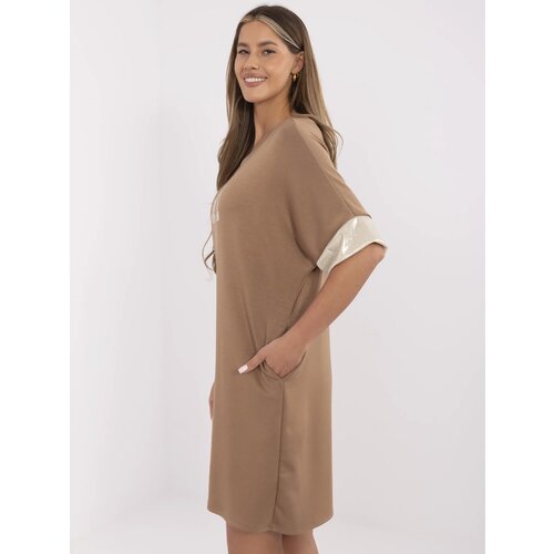 Italy Moda Dress-MI-SK-A6192.52-light brown Slike