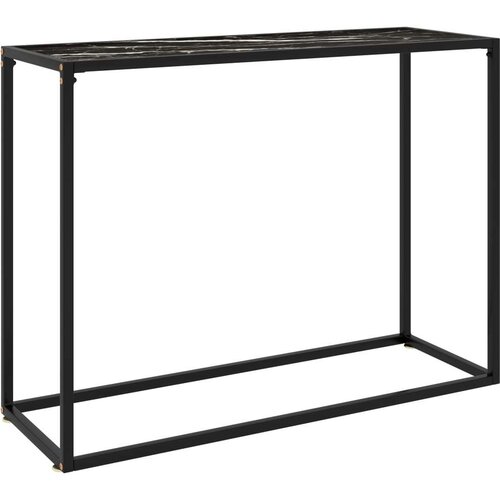  Konzolna mizica črna 100x35x75 cm kaljeno steklo, (20625542) Slike