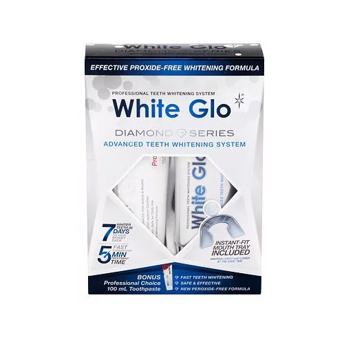 White Glo Diamond Series Advanced teeth Whitening System darovni set gel za izbjeljivanje zuba 50 ml + pasta za zube Professional Choice 100 ml oštećena kutija