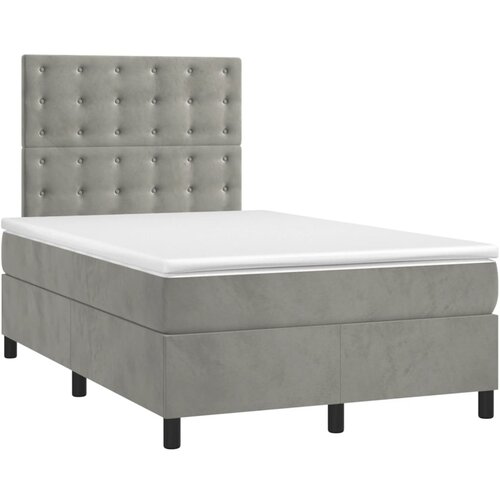 Box spring krevet s madracem svjetlosivi 120x200 cm bar&amp;scaron;unasti Slike