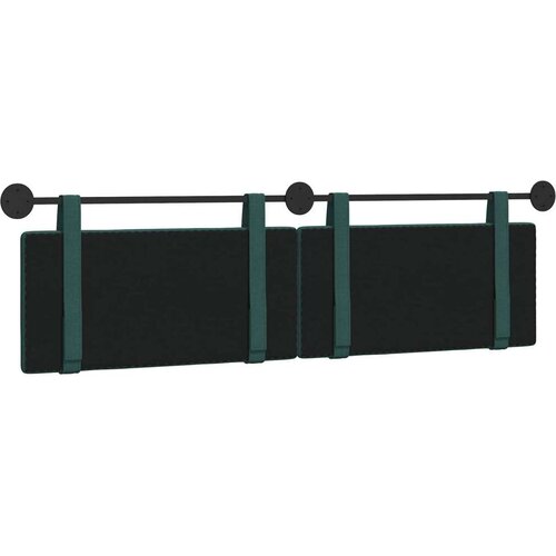  Držeće uzglavlje Zidne Tamnozelena 170 x 55 x 5 cm tkanina - Tamnozelena 160 cm bez LED svjetla Slike