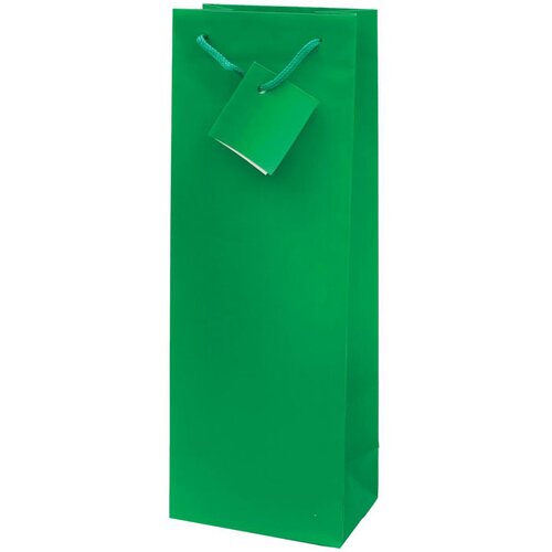  Darilna vrečka za steklenico, plastificirana, mat zelena Cene