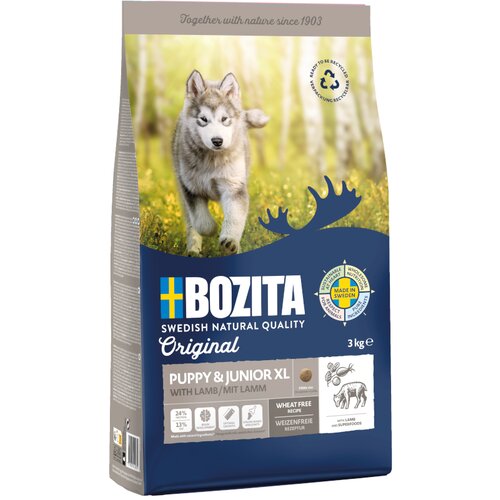 Bozita Original Puppy & Junior XL z jagnjetino - brez žit - Varčno pakiranje: 2 x 3 kg Cene