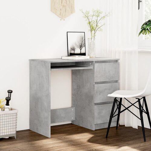  Radni stol siva boja betona 90 x 45 x 76 cm od iverice Slike
