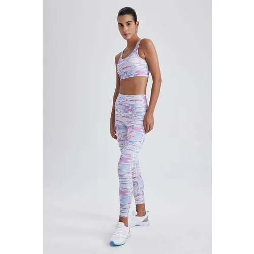 Defacto Fit Patterned Athlete Tights Covering the Waist