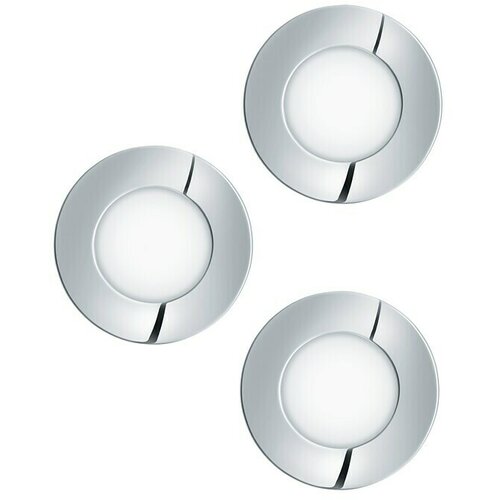 TWEEN LIGHT set ugradbenih LED svjetiljki Fueva (3 W, D x Š x V: 8,5 x 8,5 x 3 cm, Srebrne boje, 3 Kom., Topla bijela) Cijene