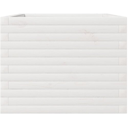  Vrtna sadilica bijela 110x60x45,5 cm od masivne borovine Slike