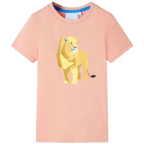 vidaXL Otroška majica s kratkimi rokavi svetlo oranžna 92