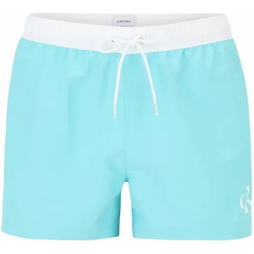 Calvin Klein Swimwear Kupaće hlače akvamarin / bijela