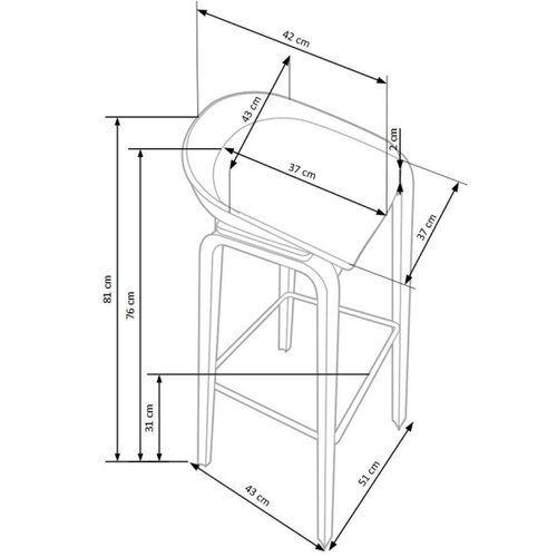 Halmar Barska stolica 81x51 cm bež/bela Slike