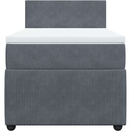 VidaXL Box spring krevet s madracem tamnosivi 90x200 cm bar&amp;scaron;unasti Slike