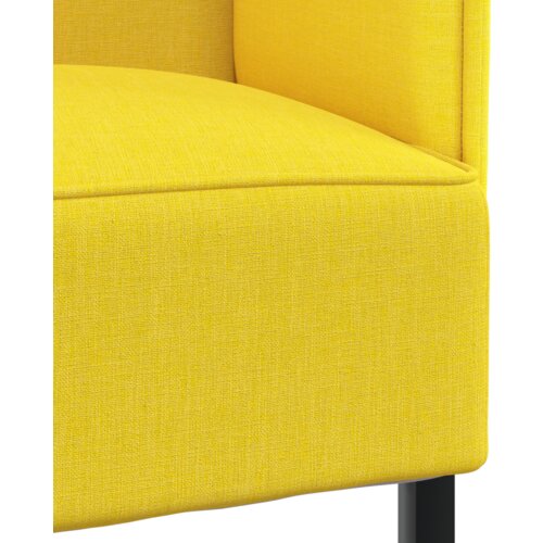 SOFA s visokim naslonima Svijetlo žuta 109x56x121 cm Tkanina Slike