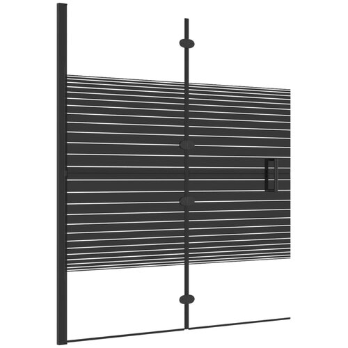  Sklopiva pregrada za tu&amp;scaron; ESG 120 x 140 cm crna Slike