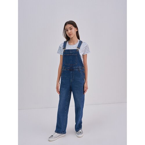 Big Star Woman's Overall Trousers 190031 Denim Cene