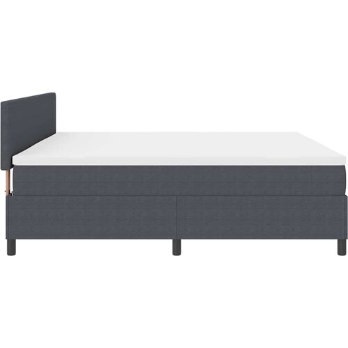  LED Box Spring Krevet Tamno siva i bijela 200 x 200 cm Slike