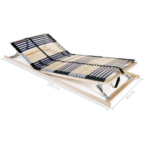  Podnice za krevet 2 kom s 42 letvice i 7 zona 90 x 200 cm Slike