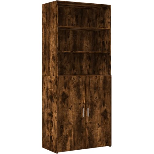 Maison Chic Visoka omara - Komoda - Predalnik dimljeni hrast 80x42,5x185 cm inženirski les, (21720915) Cene