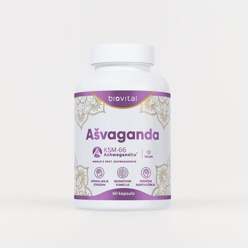 Biovital Ašvaganda KSM-66® + Magnezijum – Protiv stresa – 60 kapsula Cene