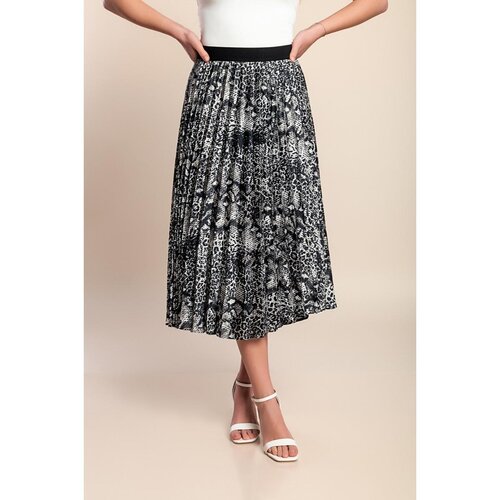 Fenzy Midi Suknja S Leopard Printom, Crna Cijene