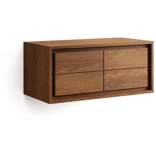 Kave Home Nizak/zidni ormarić za ispod umivaonika od masivne tikovine u prirodnoj boji 90x40 cm Kenta – Cijene