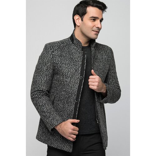 Dewberry PLT8327 MEN&amp;#039;S COAT-PATTERNED GREY Slike
