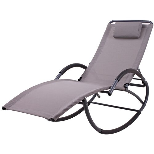 Garden Pleasure Siva metalna vrtna ležaljka Siros - Cijene