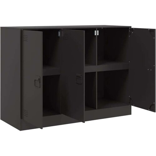 VidaXL Komoda črna 99x39x73 cm jeklo Slike