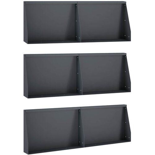  Zid za zadržavanje 6 kom. 60 x 12 x 30 cm Čelik Antracit Cijene