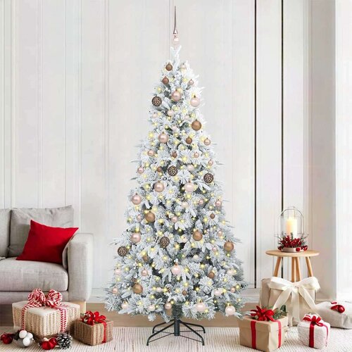 vidaXL Umetno Zložljivo Božično Drevo Zelena 210 cm PE in PVC Cene